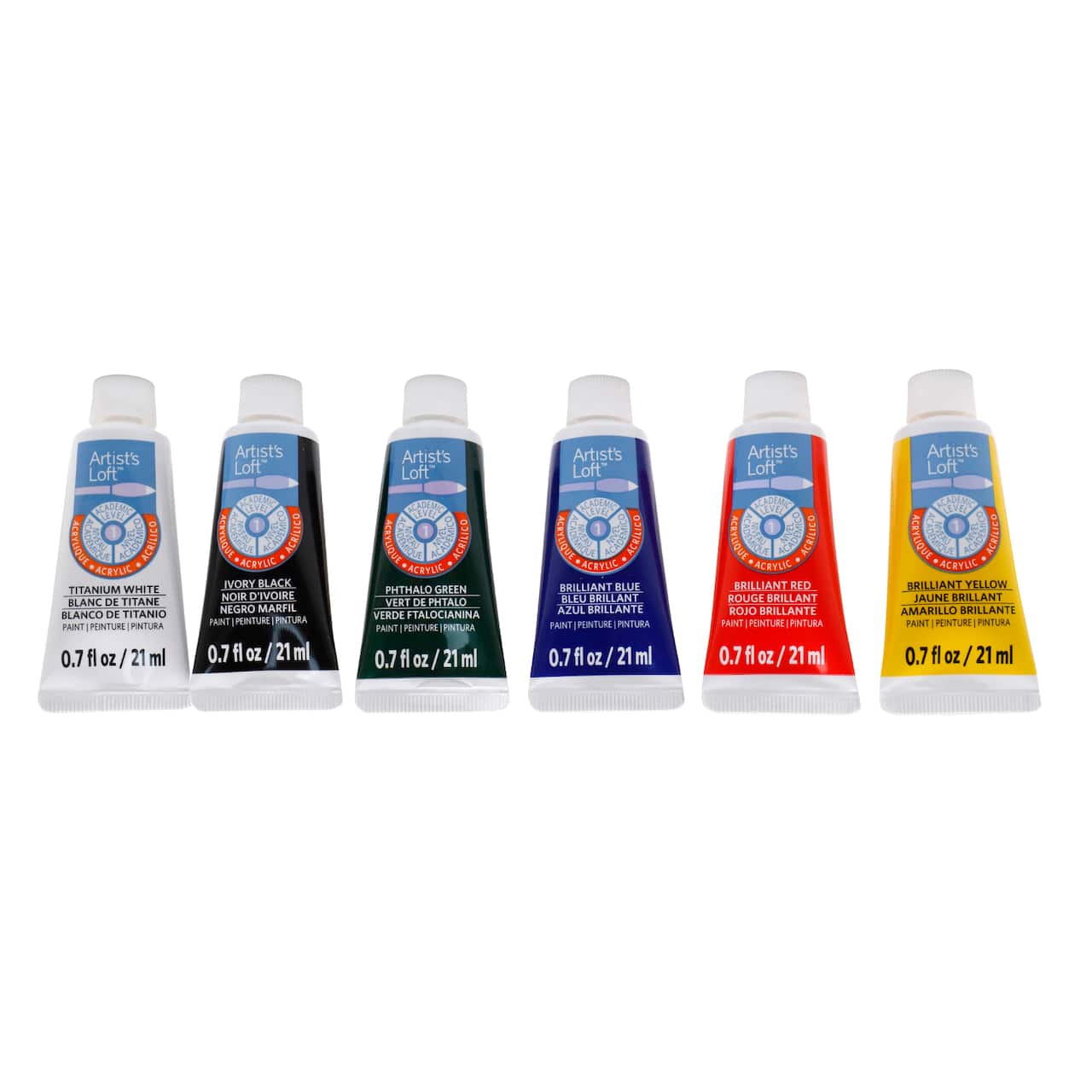 6 Colour Primary Acrylic Paint Set by Artist's Loft™